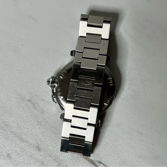 AUTHENTIC Cartier Pasha C Automatic GMT 2377 Steel Watch - Picture 7 of 10